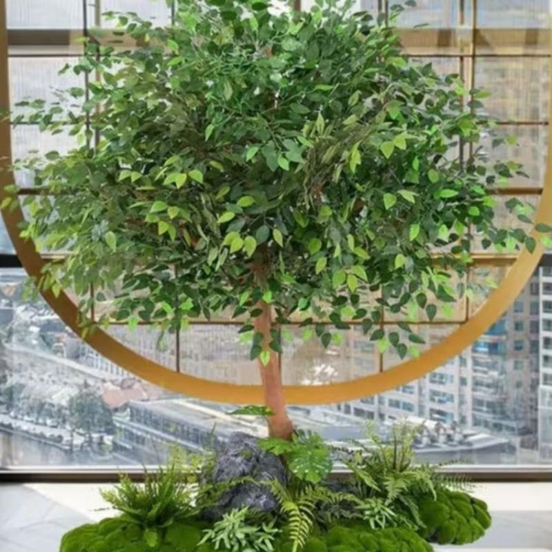36pcs Realistic Fake Tree Branches and Leaves Heavy-Duty Plastic Greenery with Lush Dark Green Foliage Indoor/Outdoor Decoration