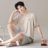 Men's pajamas men's summer 1011 new modal cotton short-sleeved large-size boys' summer simple loungewear
