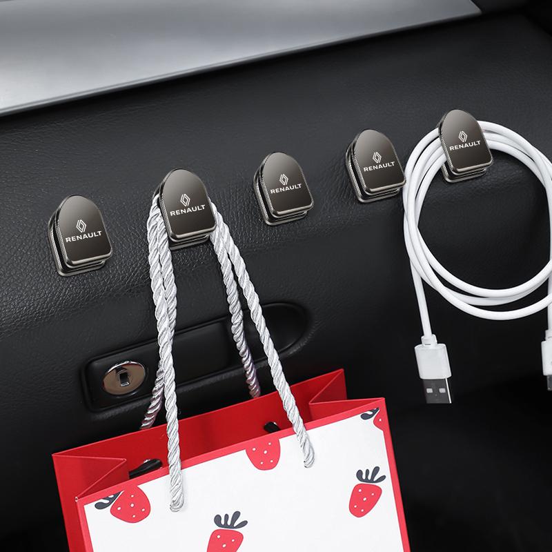2026 Caldo Per Tappi Ruota Renault Interni Auto Mini Ganci Portaoggetti Organizer Accessori Per Renault Clio Koleos Megane Espace QM6 Ka