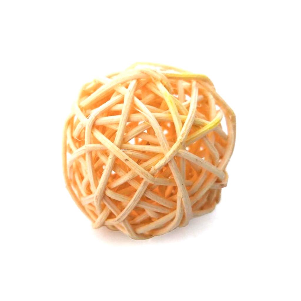 Parrot Hamster Natural Activity Bite Resistant Small Animals Chew Toys Rattan Balls Straw Woven