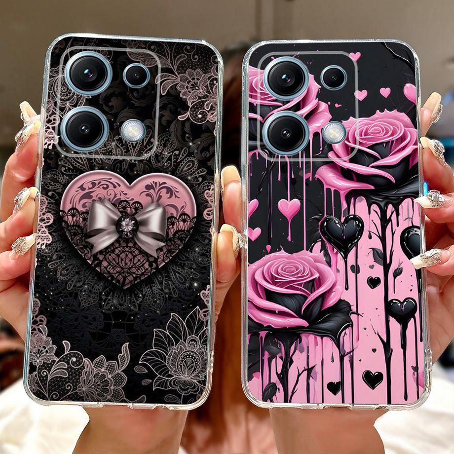 Soft Clear Silicone Back Cover For Xiaomi Redmi Note 14s 14 Pro 4G Phone Case Marble Gothic Couple Capa For Redmi Note 14 Europe