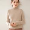 Women's Soft Cashmere Turtleneck Sweater - Solid Color, Loose Fit, Slimming Design for Autumn & Winter
