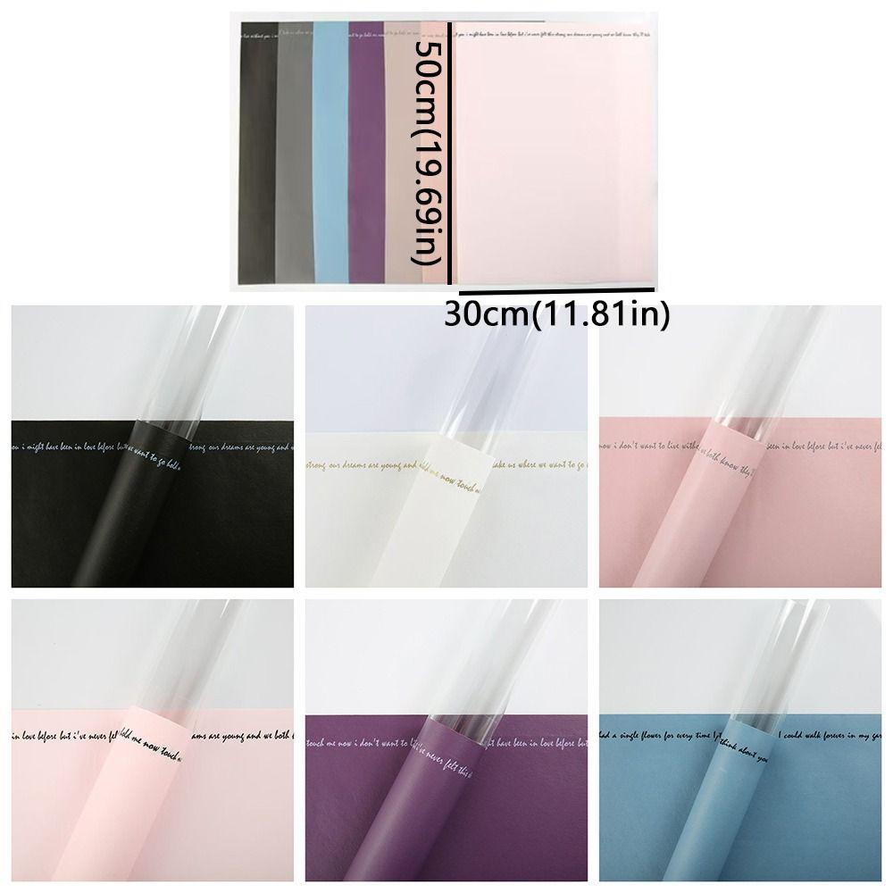 20 Pieces Romantic Single Flower Wrapping Bags Waterproof Bouquet Packaging Bag Graduation Party