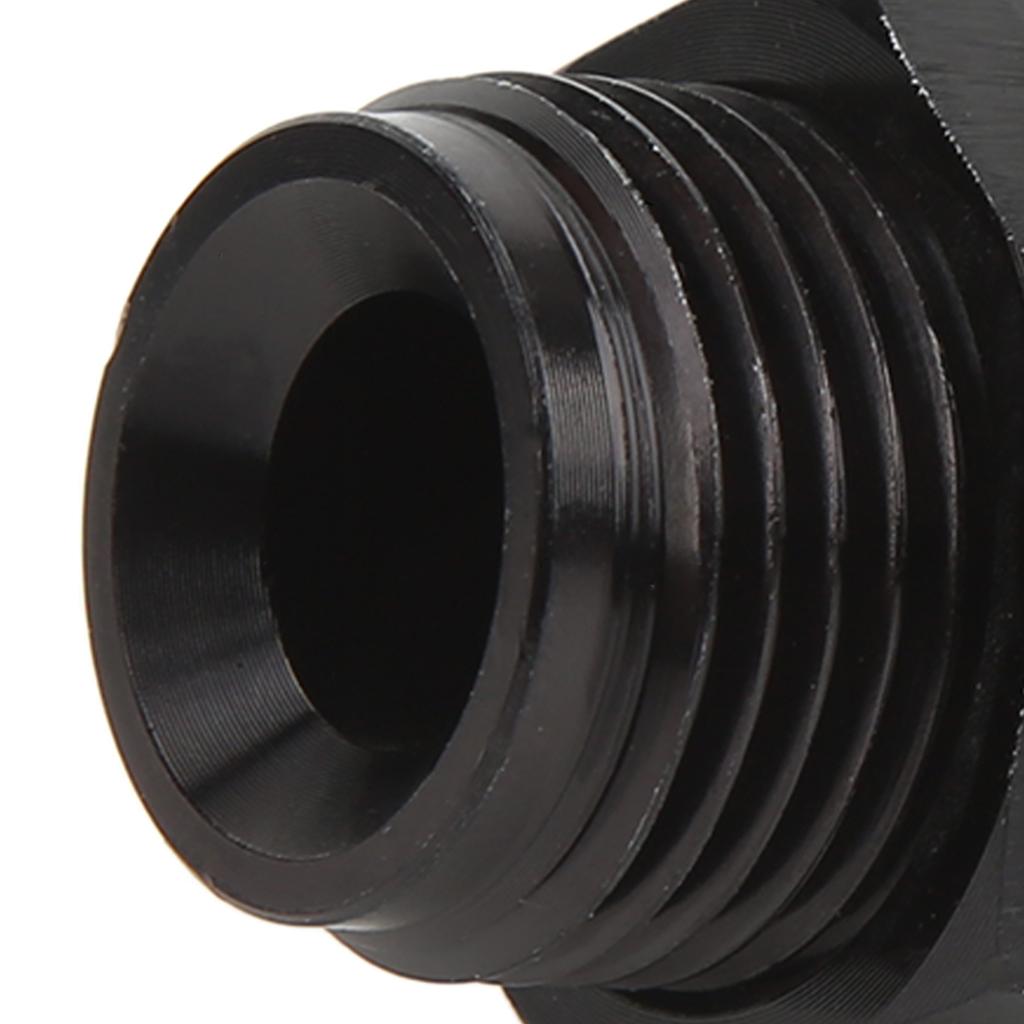 Fuel Cell Bulkhead Fitting with PTFE Washer Black Anodized 6061‑T6 Aluminum Alloy Connector for Most Fluid