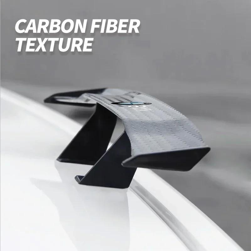 1pcs Carbon Fiber Car Mini Racing Rear Small Wing Spoiler For BMW X3 X5 M5 M3 E46 E90 E60 F10 E39 F30 E36 G30 E87 E70 E91 E30
