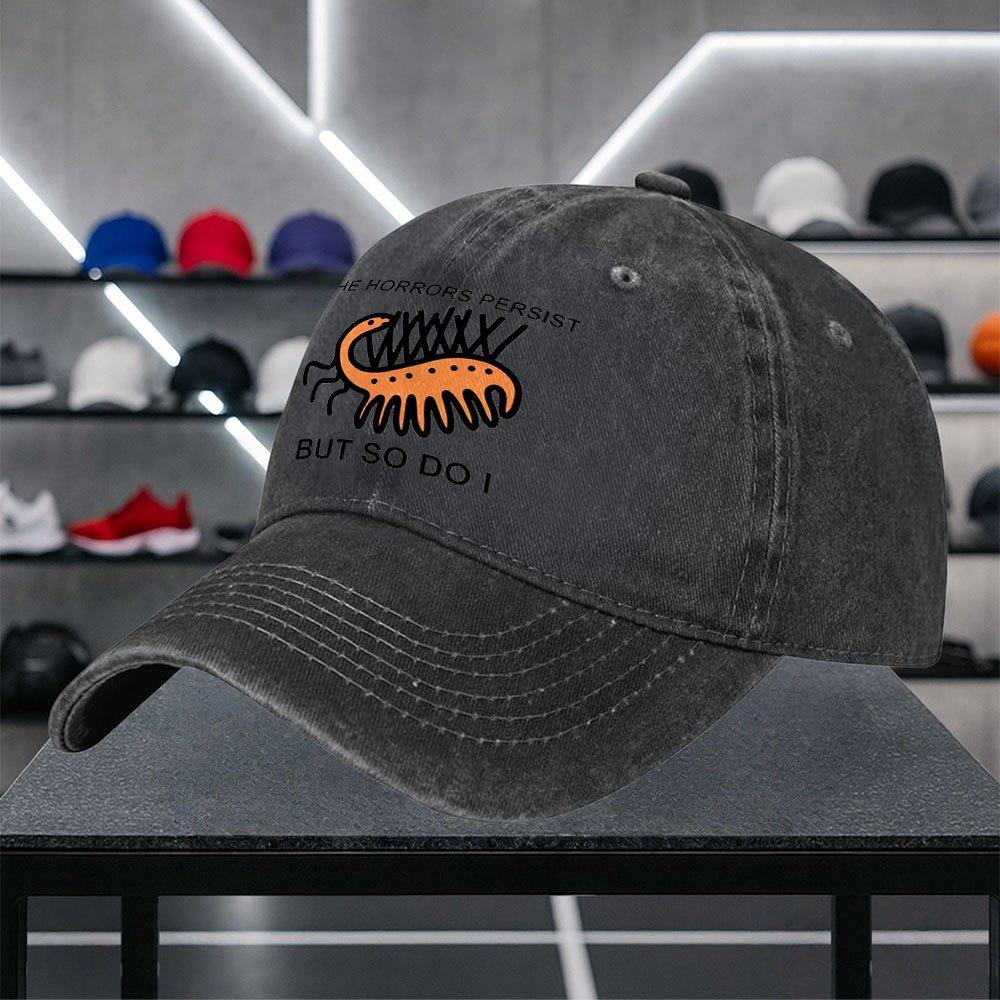 1 Retro Monster Print Baseball Cap Suitable For Casual Gaming Themed Parties Lightweight Adjustable Unisex Hat With Bug Ico