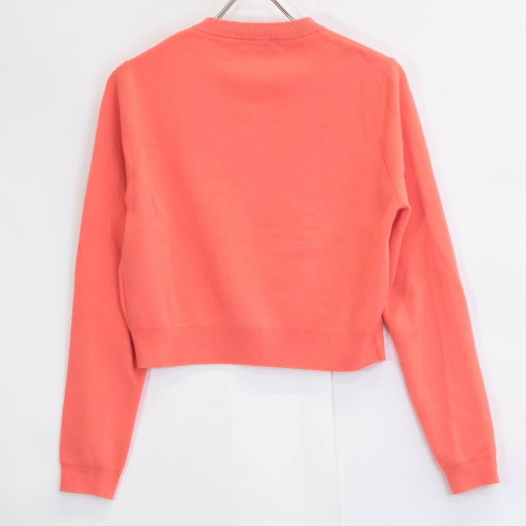 CABaN 39-02-34-02001 Orange Cotton x Cashmere Crew Neck Button Knit Cardigan tops XS OrangeUsed