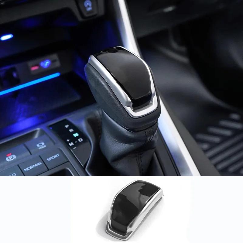 For Toyota Grand Highlander 2024 2025 ABS Carbonfiber Black Chrome Gear Lever Head Shift Knob Handle Cover Interior Accessories
