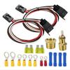 40 AMP Dual Electric Fan Relay Kit  Automotive Relay Thermostat Switch Kit For Temperature Sensor Switch 185 On 175 Off