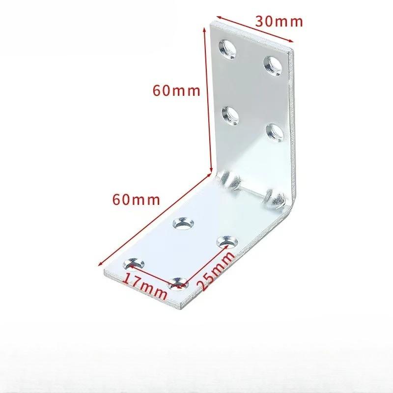 2PCS Furniture Corner Connector Set Metal Trapeziform Cabinet Angle Bracket Sturdy Triangle Corner Brace Universal Support