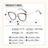 Retro Cat-eye Frames Women's Fashion Myopia Prescription Glasses Color-changing Anti Blue Light Computer Reading Eyeglasses