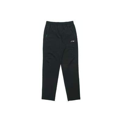 Li Ning Sneldrogende Rechte Pijp Geweven Ademende Sportbroek Heren broek Standaard-Zwart AYKR449-1