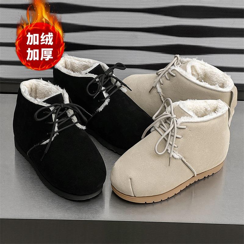 3550 Brot Schneestiefel Herren und Damen Paar Nischendesign Samt verdickte Brotschuhe Mickey großer Kopf Baumwollschuhe