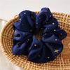 Women Gold Star Hair Bands Solid Color Scrunchies Hair Rope Headwear Girls Hair Ties Accessories Ponytail Holder
