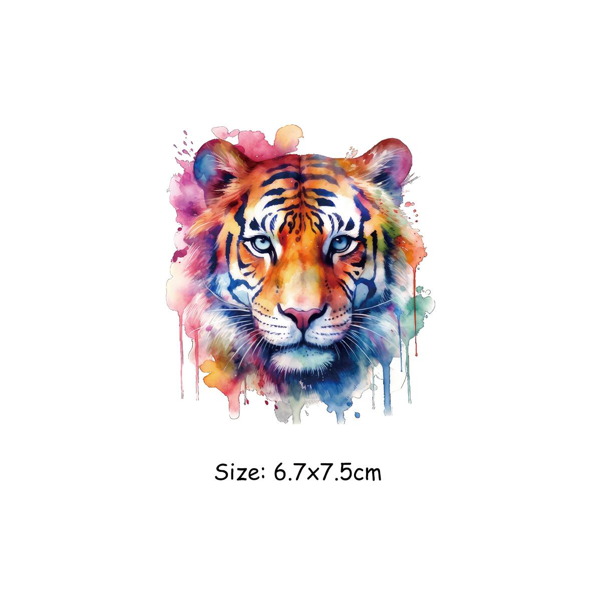 

Cool Tiger Термонаклейки для одежды Новые самодельные аксессуары для одежды Термопереносные моющиеся термонашивки Наклейки