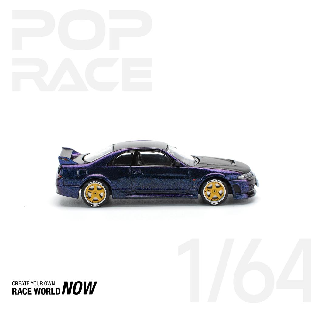 POP RACE Scale R33 Midnight Purple Finished Product PR640256 1/64 GT-R