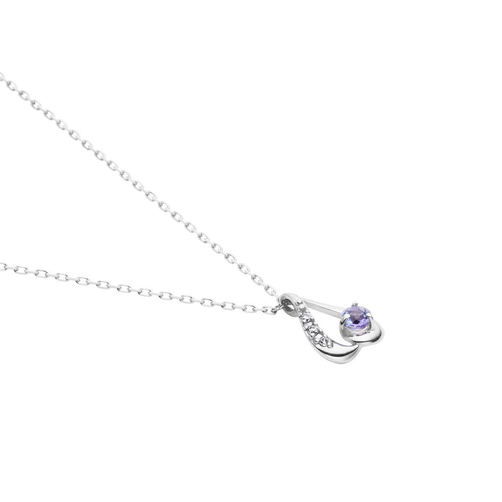 Vendome Aoyama December K10 White Birthstone AJBN147440TA [Official] Necklace, Birthstone, Gold, Tanzanite, Diamond,