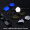 5 Clips Magnetic Polarized Clip-On Sunglasses UV400 Night Driving Sunglasses for Women And Men with Plastic Frame