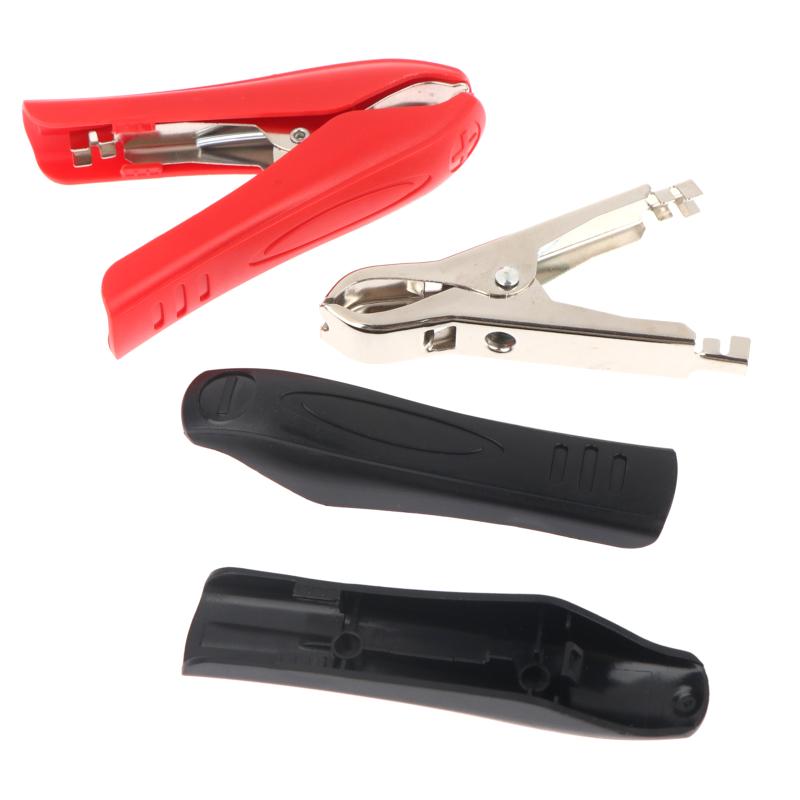 2Pcs/Red+Black Hard Shell Alligator Clips Battery Clamps Crocodile Clip 40A 85Mm Jacket Electric Bottle Clamp Power Test Clip