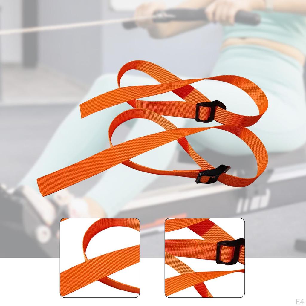 2 Pack 30" Rowing Machine Foot Straps, Lightweight And Portable Fixing Bands,