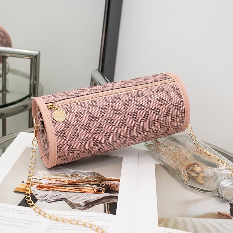 Women's Bag New Fashion Printing Cylinder Shoulder Bag Fashion Simple Women's Pillow Bag Messenger Bag Bag
