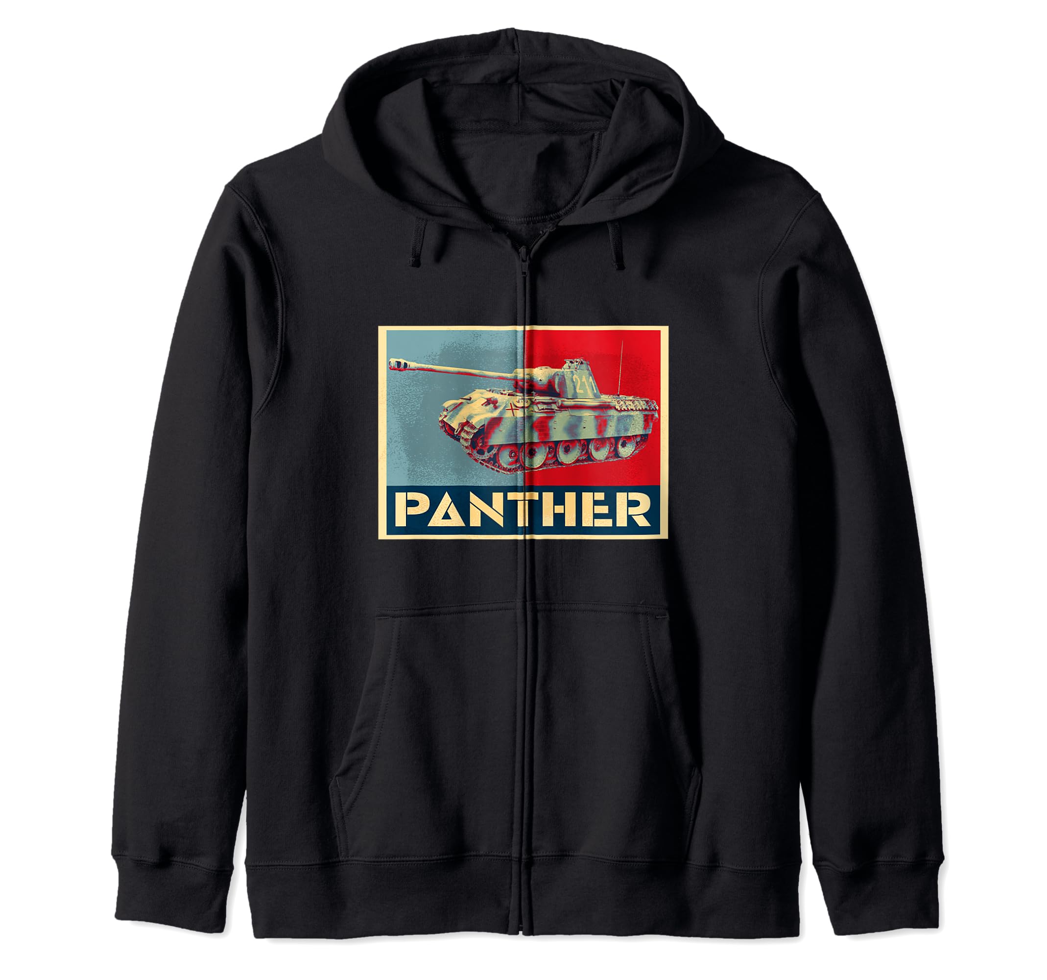 

Panther V Tank Military T-Shirt, WW2 German Army, World War II Tank, Men s Merchandise, Clothing, Military Zip-Up Hoodie