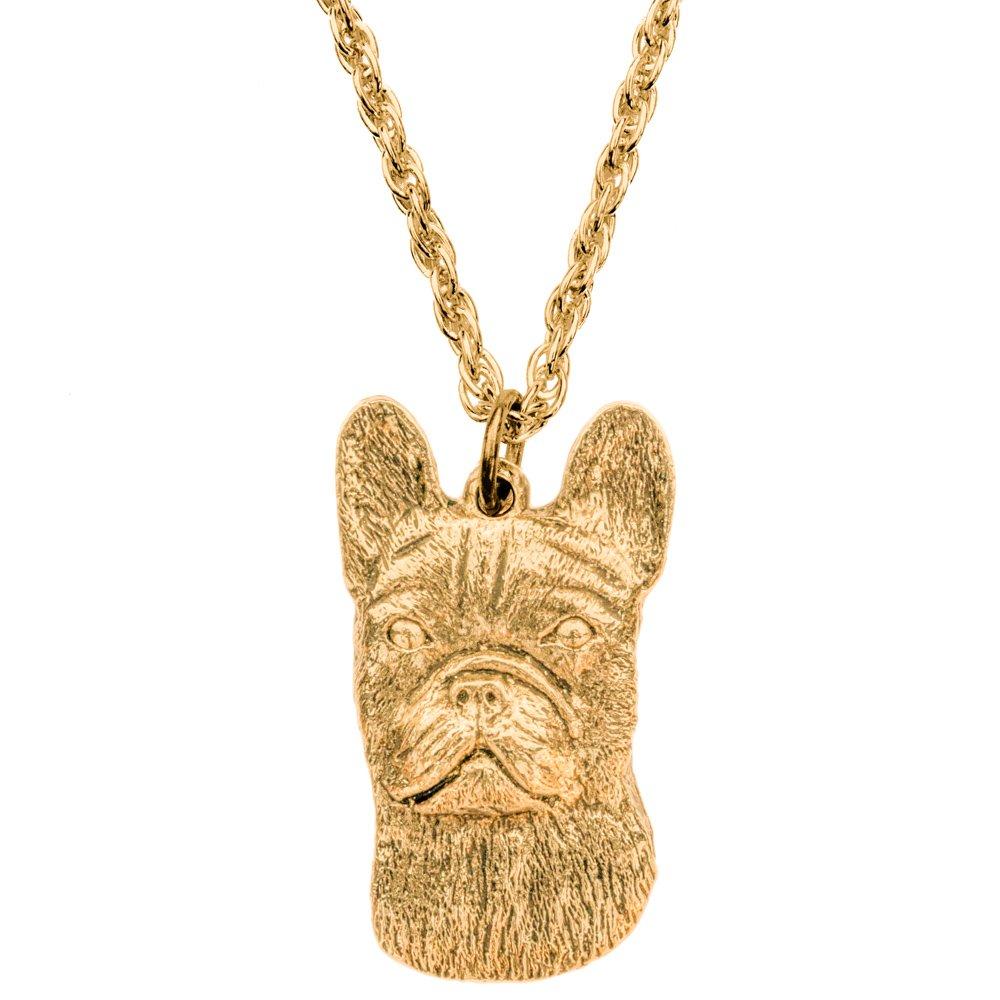 French Bulldog (Head) - British-made Art Dog Pendant Necklace Collection