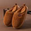 Winter Lamb Wool Cotton Slippers Indoor Home Non-slip Velvet Warm Couple Plush Simple Cotton Drag