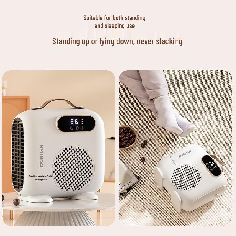 Hyundai Little Sun PTC Fast Heating Desktop Electric Heater - Energy & Power Saving Warm Air Blower for Home or Office.