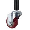 Medium Dual-Axle Jujube Red 12x60 Threaded Brake Caster Wheel for Flatbeds