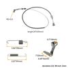 Stainless Steel Universal 24"/36'' Throttle Gas Cable & Spring Set Street Hot Rod Performance For Ford Chevy Silver
