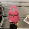 PU Leather Mini Lipstick Bag Minority Design Cylinder Bag Personality Box Crossbody Bag  Girls