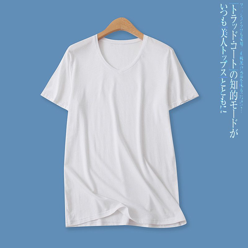 

T-shirt Summer New Arrival Foreign Trade Women s Clothing Easiest for Match Fashion Plus Size Stretch Slim Looking Short Sleeve Pullover Tops 15350 White XL