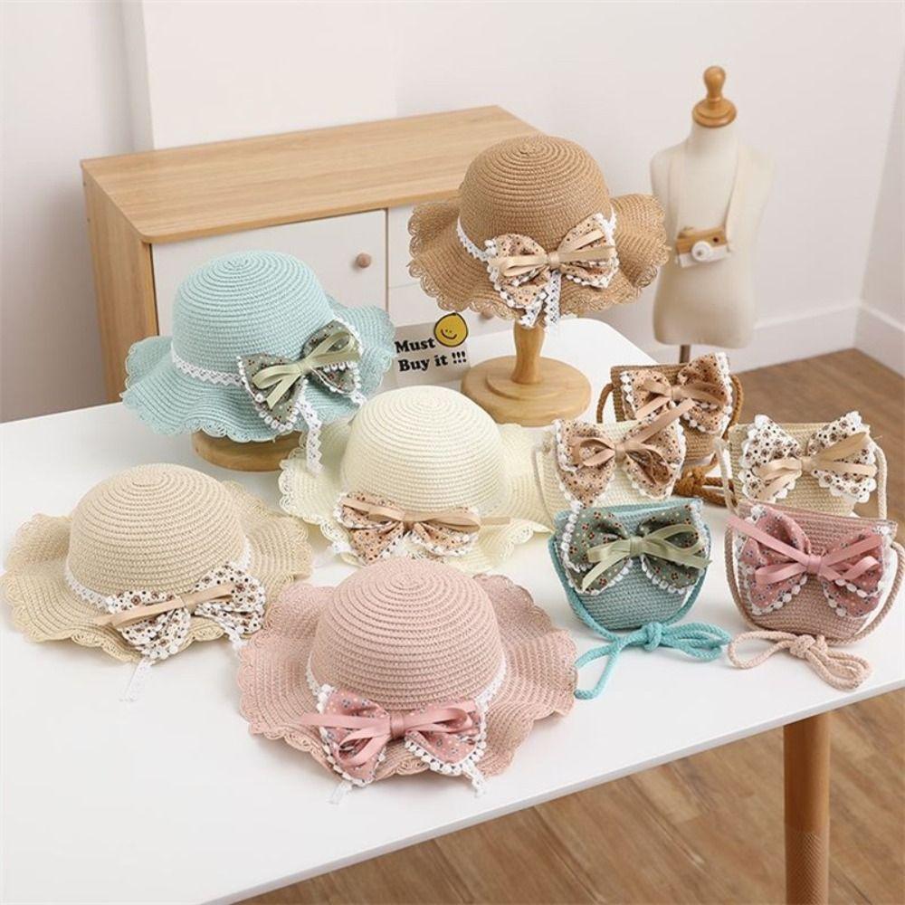 Multiple Colors Girls Sun Hat 2-8 Years Straw Hat Fashion Children Sun Hat  Summer