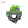 Multi - Use Aquarium Floating Island Decor Rock with Shelter for Fish, Ecological Scenery Rockery for Fish Tank Landscaping
