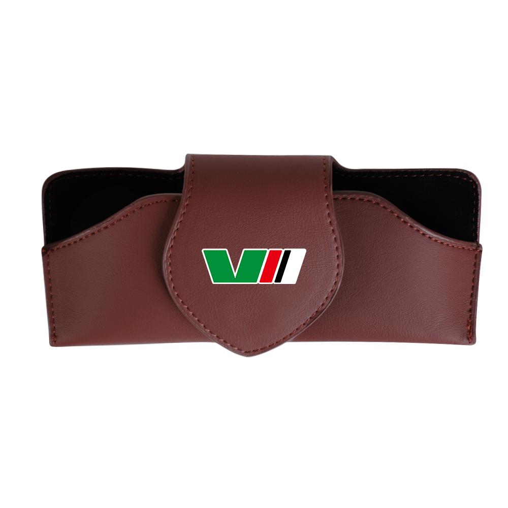 Car Leather Glasses Case Sun Visor Sunglasses Clip Organizer Box For Skoda Octavia VRS VII Rapid Kodiaq Fabia Karoq Superb Scala