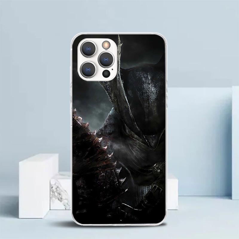Bloodborne Game Soft Cover for iPhone 16 17 Air 15 14 Pro Max 16E Phone Case 13 Mini 12 11 7 SE 8 Print Pattern Fit Cases 16 17