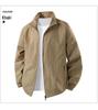 Men's Lightweight Spring/Autumn Sun Protection Jacket, Stand Collar, Loose Fit, Breathable, Plus Size for Middle-aged and Elderly