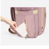 Multi Functional Backpack Large Capacity Leisure Bag Mom's Bag Zipper Opening Solid Color Travel Backpack