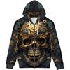 GLUDEAR Unisex Realistic 3D Digital Printed Zip Hooded Sweatshirt