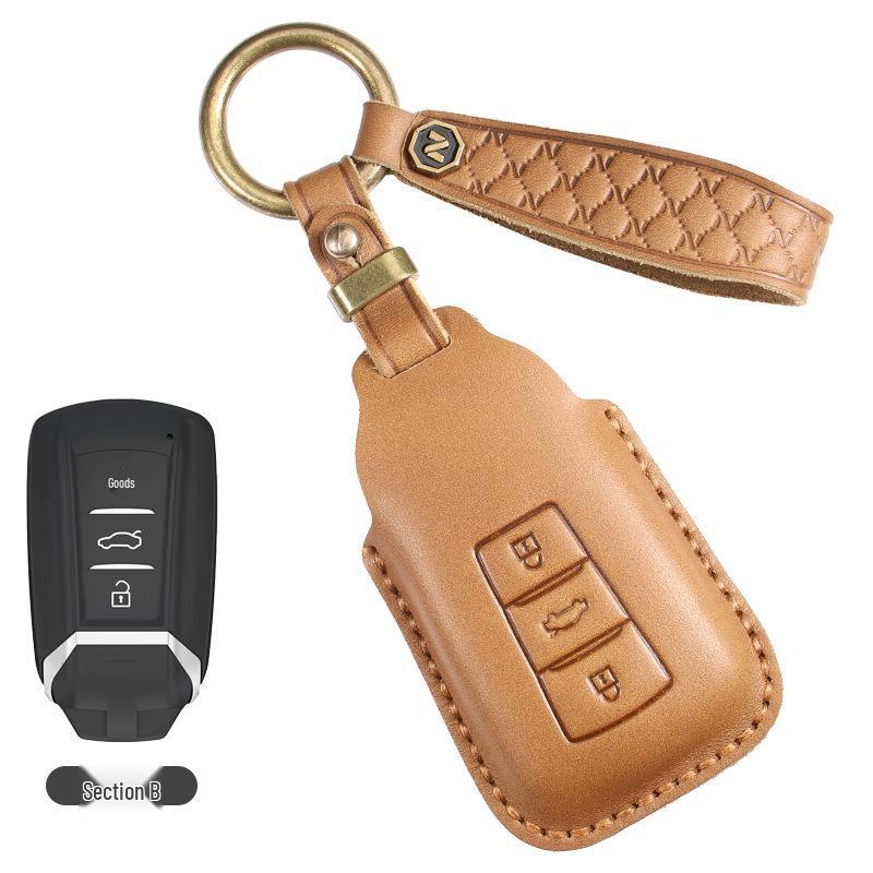 

Dongfeng Fengguang 21-Model Key Case for 580Pro, S560, 500, E3, iX5 - New Energy Cowhide Buckle.