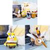 Insect Diary Plush Keychain With Soft Polyester Fiber Cute Animal Decoration For Gifts And Bag Accessories