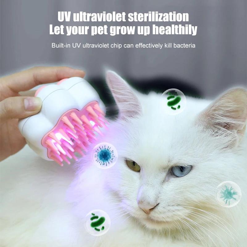 Cat Steam Brush Steamy Dog Brush 4 in 1 Electric Spray Cat Hair Brushes for Massage Pet Grooming Comb Hair Removal Combs New