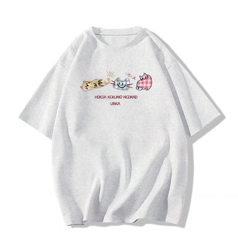 Women's Retro Cotton Loose-Fit Short-Sleeve T-Shirt, Summer 2025 Trend