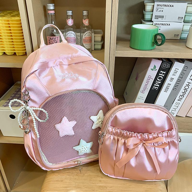 Nylon cloth backpack 2025 summer new casual versatile travel backpack lightweight and large capacity student schoolbag for women