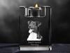 Danish Swedish Farmdog – Candle holder with dog photo, crystal tealight holder | Art-Dog