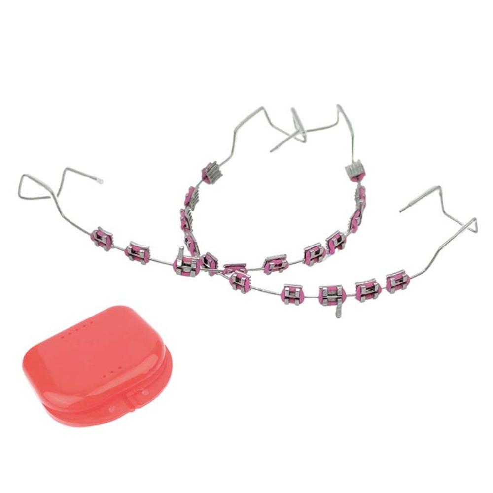 With Metal Wires Orthodontic Ligature Ties Colorful Metal Bracket Temporary Tooth Decoration Teeth