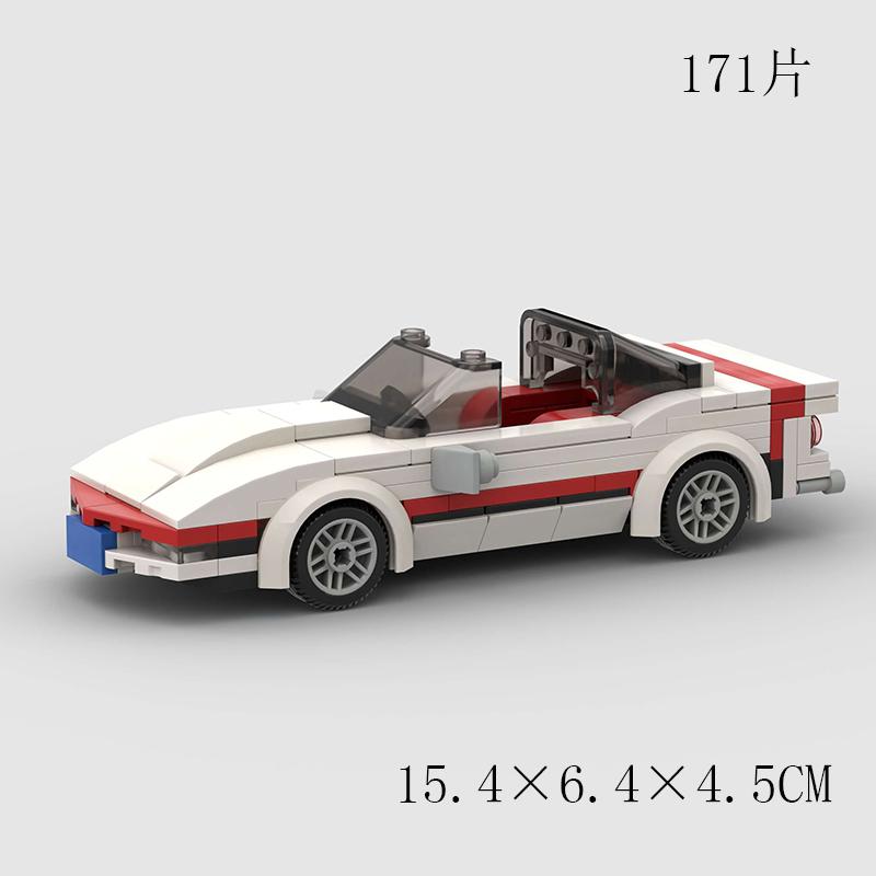 City Speed Convertible MOC Old Car Super Race Vehicle Model Building Block Racing Brick Technical Christmas Gift Rally Sport Toy