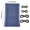 Chair Replacement Fabric 160x43 cm Folding Lounge Repair Cloth with Cords Kit