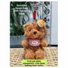 Cute Bear Bag Pendant With Polyester Plush Material For Kids And Teens